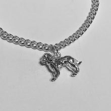 Load image into Gallery viewer, Curb Chain Silver Bracelet with Cockapoo Charm