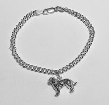 Load image into Gallery viewer, Curb Chain Silver Bracelet with Cockapoo Charm