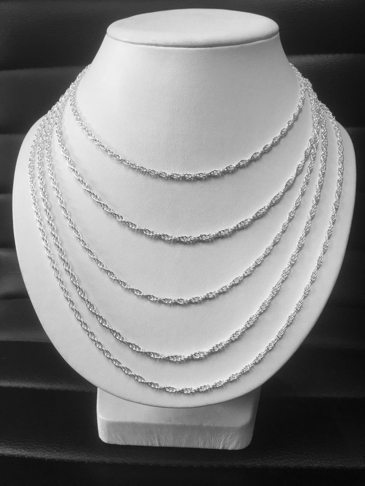 Stunning Sterling Silver Solid Rope Chain