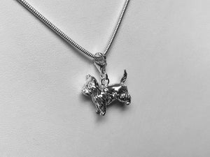 A West Highland Terrier (Westie) Pendant With a Chain