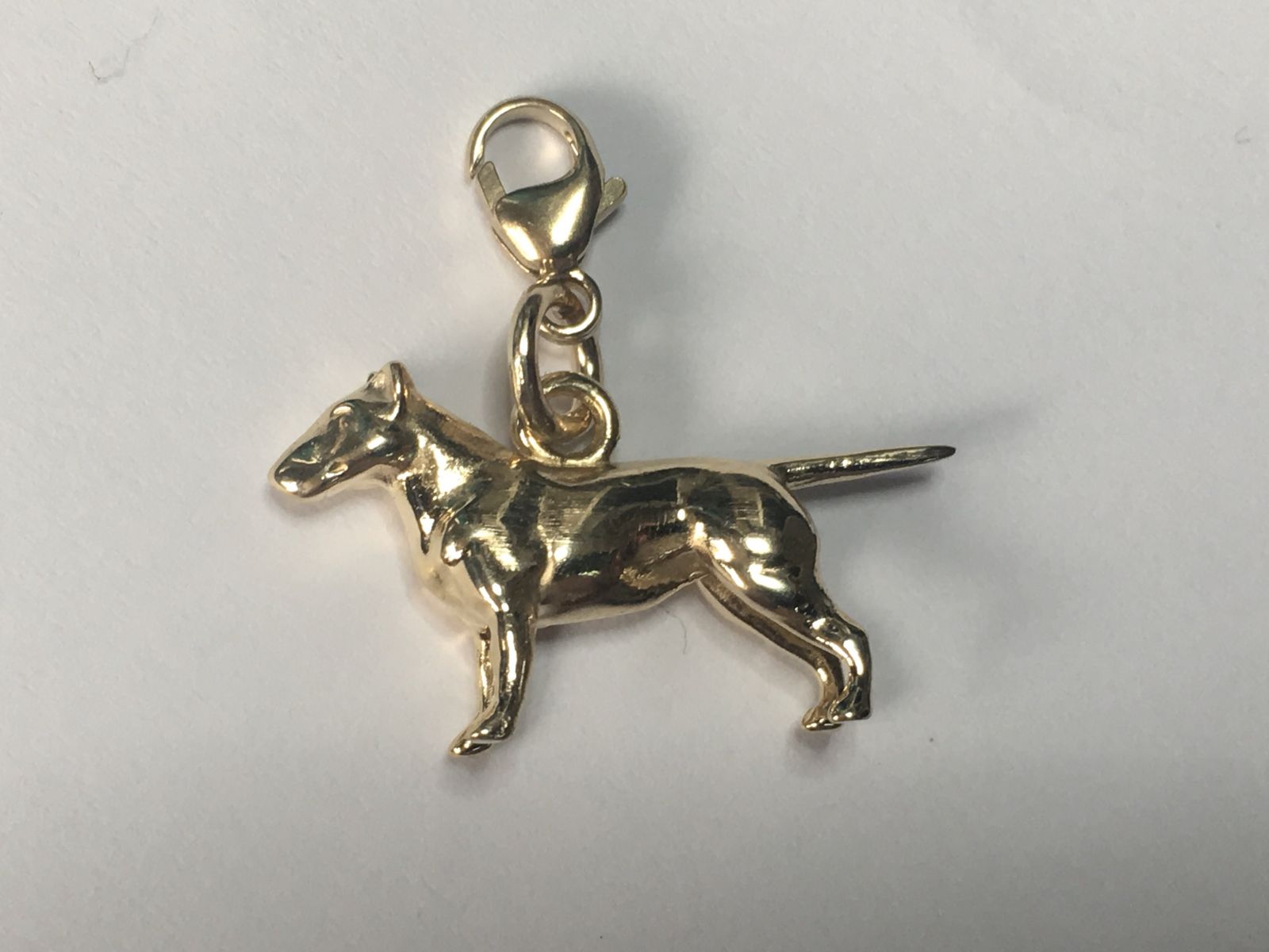 English Bull Terrier Charm 9ct Gold