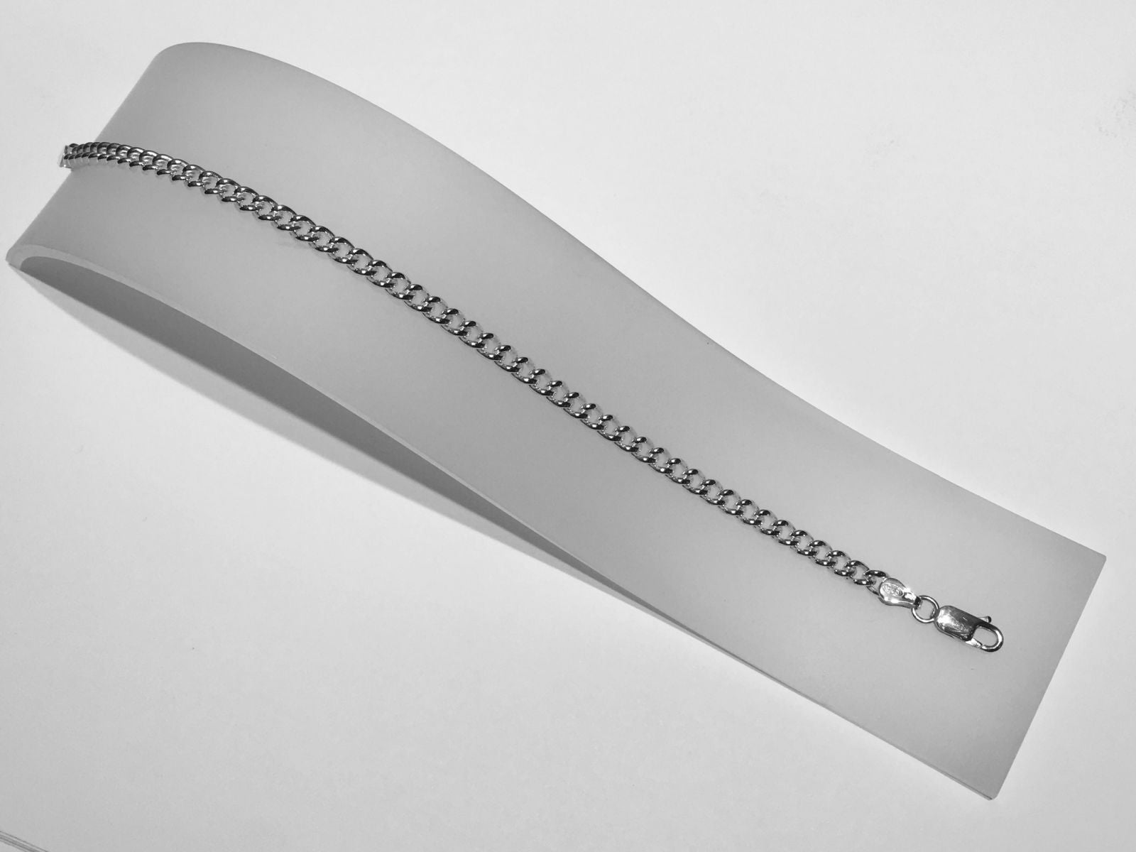 Curb Chain Silver Bracelet