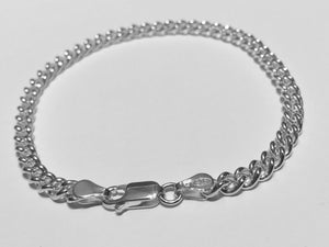 Curb Chain Silver Bracelet