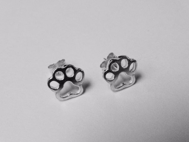 Paw Print Stud Earrings