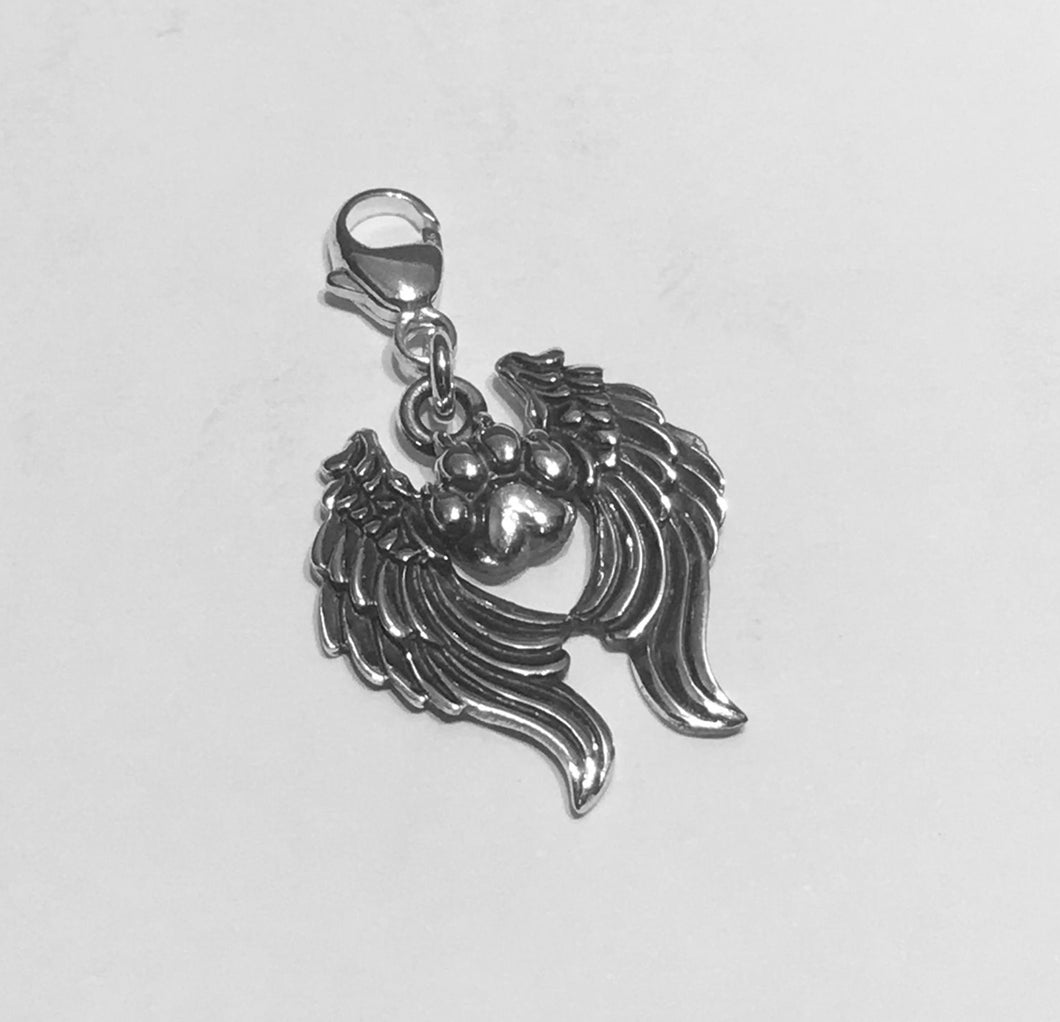 Paws in Heaven Charm - Oxidized