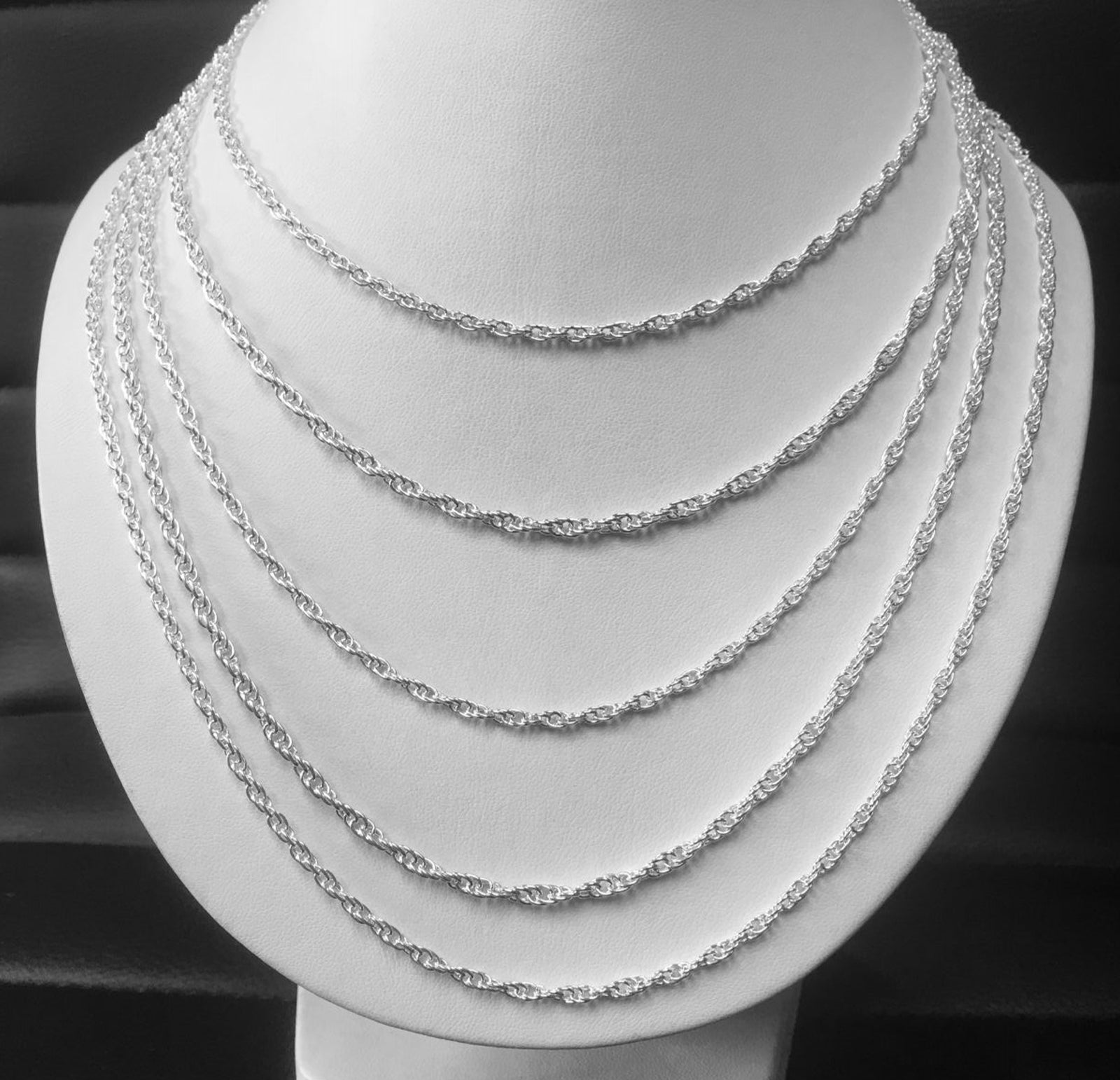 Stunning Sterling Silver Solid Rope Chain