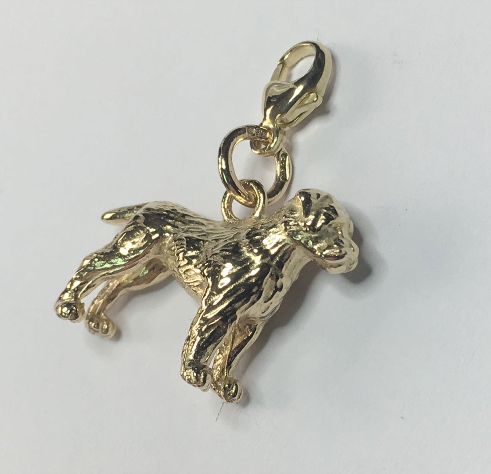 Border Terrier Charm 9ct Gold